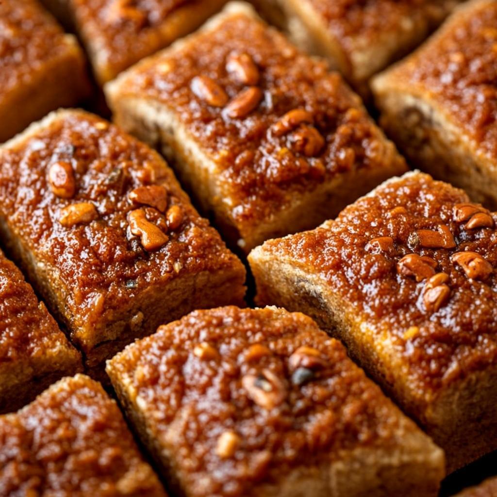 Ceviz içi dolgulu, şerbetli cevizli baklava dilimleri